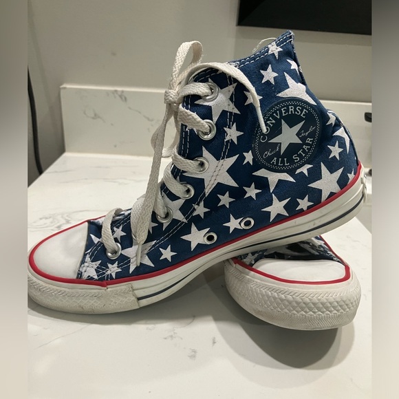 Converse Blue and White Star Sneakers - Picture 3 of 4